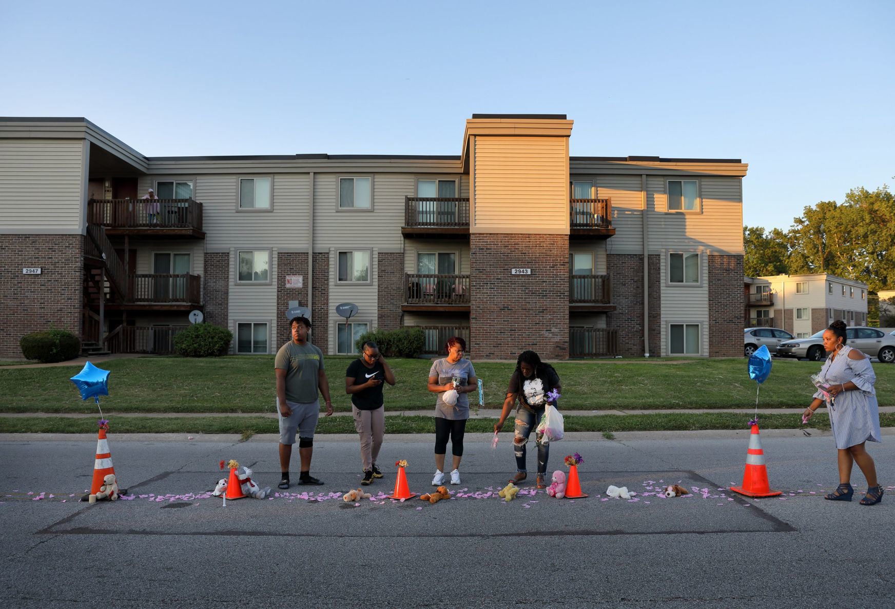 Memorial to Michael Brown rebuilt on Canfield Drive in Ferguson